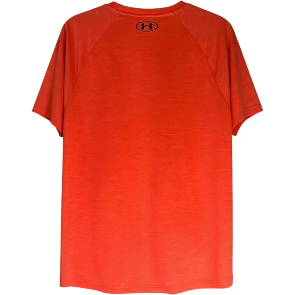 Under Armour Athleticwear Orange Logo Crew Neck T-Shirt Size S